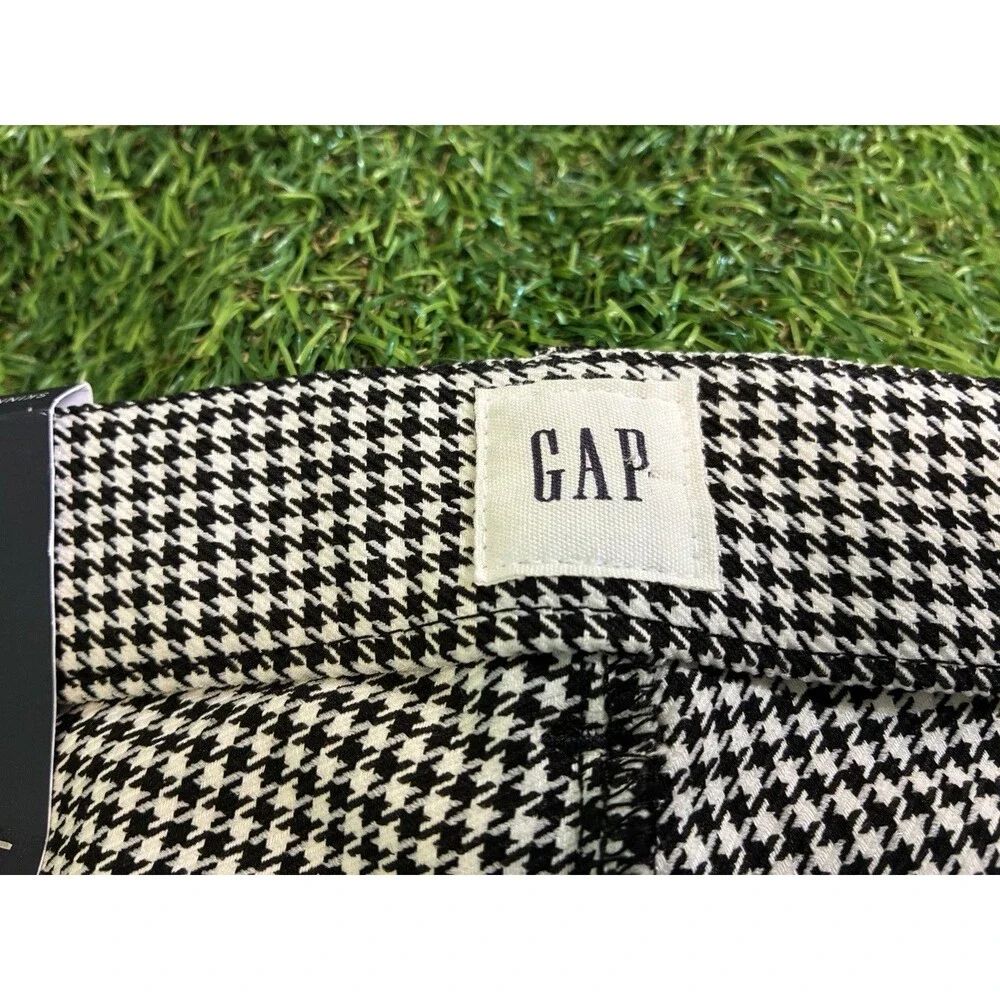 GAP Signature Skinny Ankle Pants Women’s Size 6 NWT Black White Houndstooth